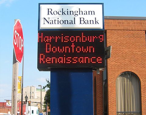 Rockingham National Bank Electric Sign