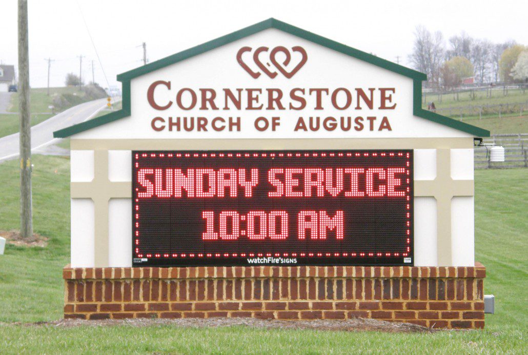 Cornerstone Church Outdoor Electric Sign