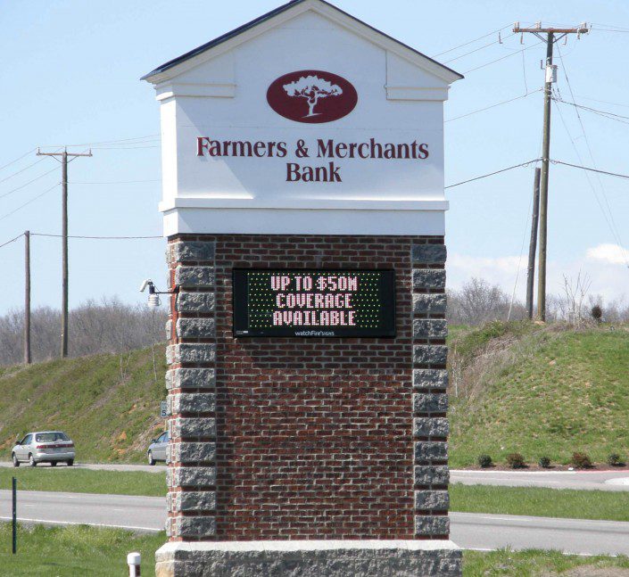 Farmer's & Merchant's Bank Outdoor Signs