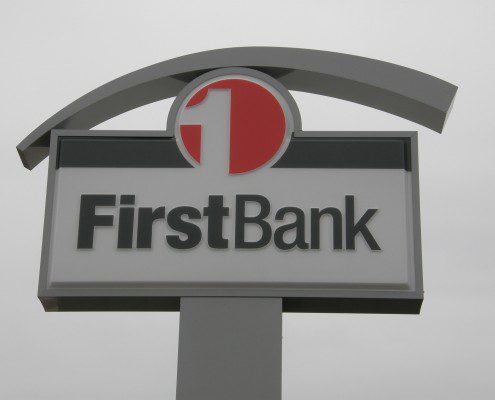 First Bank Outdoor Sign