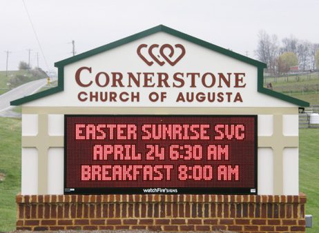 Cornerstone Church of Augusta Electric Sign